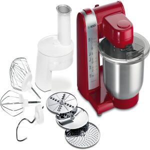 محضر طعام  وعاء ستانلس ستيل 3.9 لتر، 600 واط، ملحقات متعددة - بوش